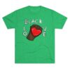 Unisex Tri-Blend Black Love Red Heart Crew Tee - Image 13