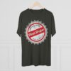 Unisex Tri-Blend Red Stripe Cap Crew Tee - Image 8