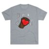 Unisex Tri-Blend Black Love Red Heart Crew Tee - Image 33