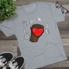 Unisex Tri-Blend Black Love Red Heart Crew Tee - Image 35