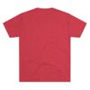 Unisex Tri-Blend Red Stripe Cap Crew Tee - Image 18