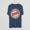 Unisex Tri-Blend Red Stripe Cap Crew Tee - Image 16