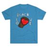 Unisex Tri-Blend Black Love Red Heart Crew Tee - Image 17